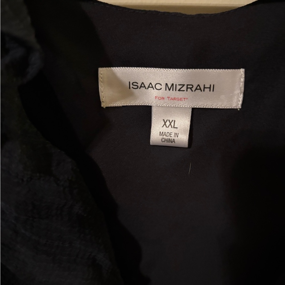 Isaac Mizrahi Black Ruffled Sleeveless Blouse - Picture 3 of 4